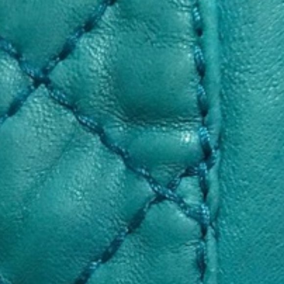 NWT Michael Kors Jackets Leather Moto Jacket Turquoise Quilted-leather - Picture 5 of 5